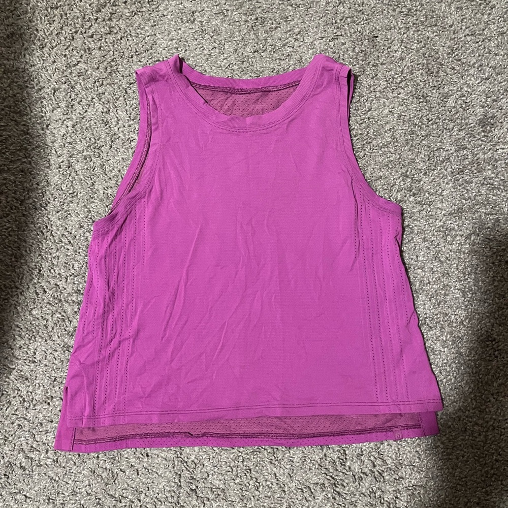 Lululemon Women's Purple Sleeveless Crop Top